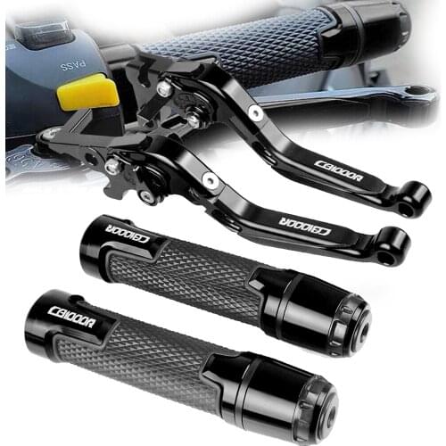 Motorcycle Brake Clutch Lever Adjusable+Hand Grips HandlebarFor HONDA CB1000R CB 1000 R 2008-2017 CB1000-R 2009 2010 2011 2012