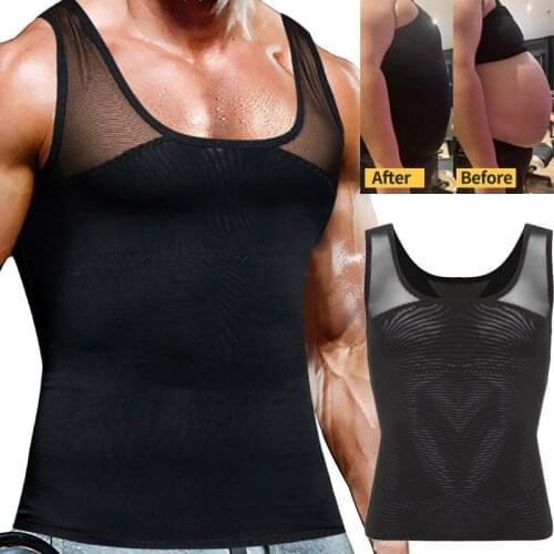 Men Fitness Body Shaper Corset for Abdomen Sauna Suit Compression Shirt Slimming Underwear Shapewear Waist Trainer Vest Fat Burn