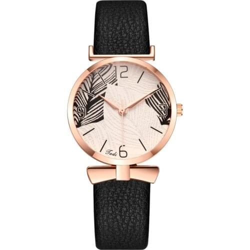 2021 New Quartz Watches for Women Ladies Luxury Silver Clock Quartz Black Leather Strap Watch Analog Wristwatch Reloj Mujer