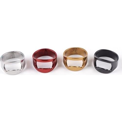22MM New Stainless Steel Beer Ring Bottle Opener Unique Creative Versatile Bar Tool Colorful Ring Men Home Kitchen Tools Gadgets
