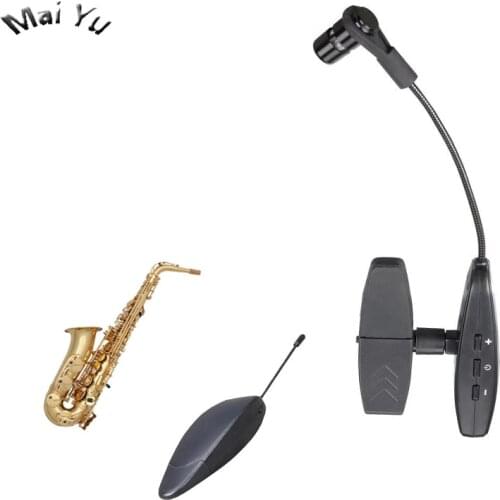Profession 40m UHF Saxophone Trombone Horn Instrument Wireless Microphone Condenser Microfone Jack for Music Recording Concert