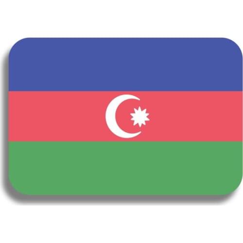 RSHCZY Azerbaijan Flag Brooch Pride Flag Pin Badge Acrylic Patriotic Ornaments Coat Bag Hat Shirt Accessories Scarf Buckle