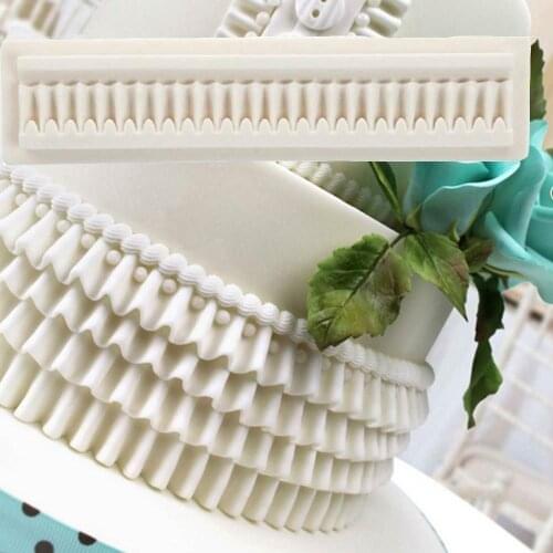 S/L Skirt Shaped Silicone Mold Fondant Chocolate Gumpaste Mold Sugarcraft Cake Template Cake Baking Decorating Form Kitchen Tool