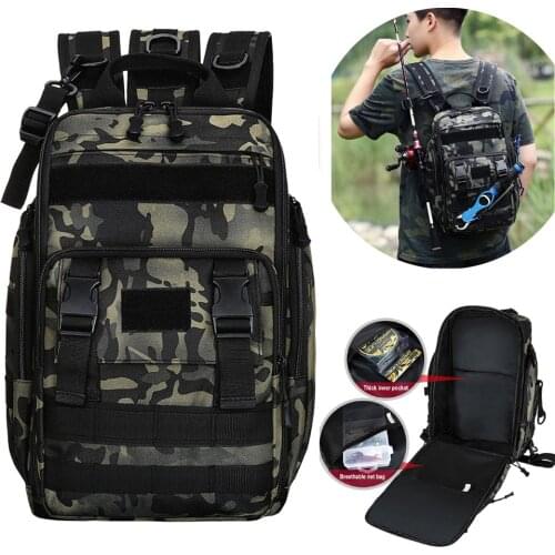 Military Tactical Army Shoulder Fishing Bags Travel Camping Molle Bag Hiking Fishing Chest Bag Sling Camping Backpack