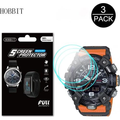 3Pack For Casio G-SHOCK GG-B100 Watch 0.15mm TPU Screen Protector 1A9PR 1A3PR 1APR Anti-Scratch Clear HD Film not Glass