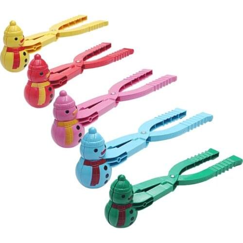 Winter Snowman Plastic Snowball Clip Snow Ball Maker Outdoor Sports Kids Toys Snow Making Sand Mold Tool Random Color
