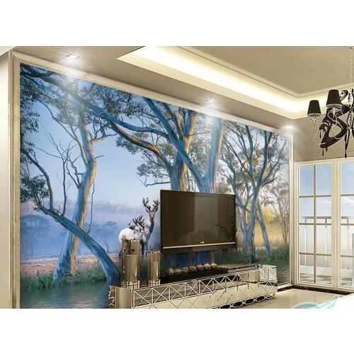 Customize Tree animal soundproof wallpaper Living room bedroom photo wallpaper for walls coffee shops