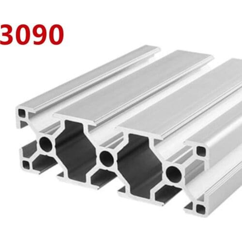 1pcs/lot 3090 Aluminum Profile Extrusion 100mm-500mm Length Linear Rail 200mm 400mm 500mm for DIY 3D Printer Workbench CNC