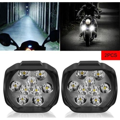 1 Pc Motorcycles Headlight 6000k White Super Bright 6 LED Working Spot Light Motorbike Fog Lamp 1300LM LED Scooters Spotlight