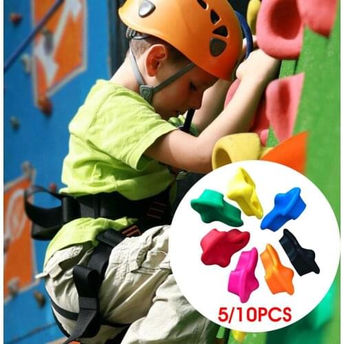10/15 Pcs Plastic Children Kids Rock Climbing Wood Wall Stones Hand Feet Holds Grip Kits Without Screws Climbing Equipment