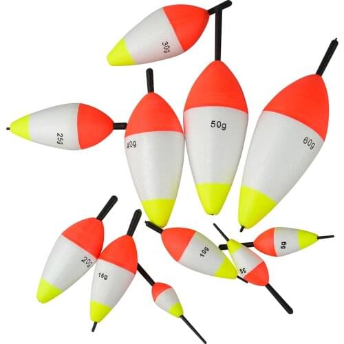 10pcs/lot Floating 1g-60g Foam Fishing Float Buoyancy Buoy Tube Foam Float Boia Flotador Bobber Fishing Stick for Fishing Tackle
