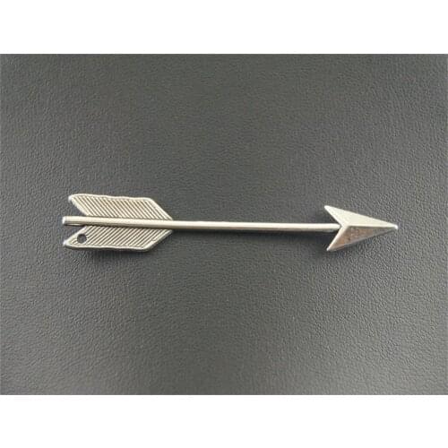 10 Pcs Silver Color Large Arrow Charms Fits Bracelets Jewelry Making A247