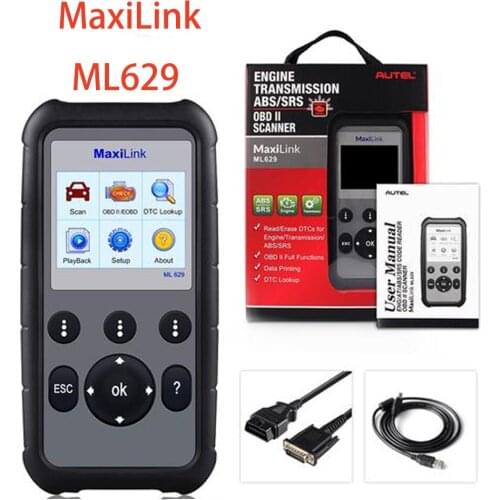 Autel ML629 OBD2 Scanner Automotive OBD 2 Code Reader OBDII Car Diagnostic Tool CAN ABS SRS Engine Transmission