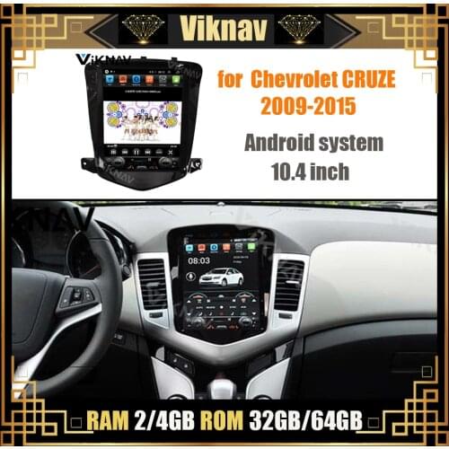 Car DVD multimedia player for Chevrolet CRUZE 2009-2015 GPS navigation radio player stereo android system 10.4 inch