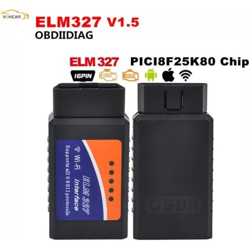 VEHICAR ELM327 Scanner V1.5 WIFI OBD2 Auto Code Reader Car Diagnostic Tool For iOS Android PC Car Diagnostics