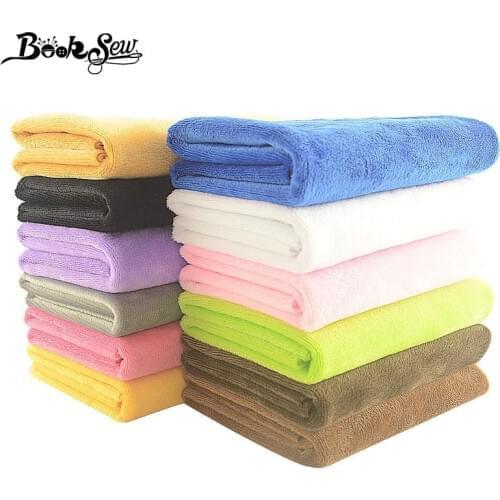 Booksew Winter Flannel Clothes 40x50cm Telas De Algodon Para Patchwork Sewing Solid Colors Velboa Plush Fabric Baby Soft Cloth