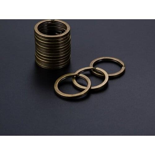 50pcs/pack llavero Black Gun Color 25MM Keychain Iron Alloy Key Ring Antique Bronze Key Chain Accessories for women men