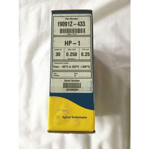 For 19091Z-433 Agilent GC Column HP-1 30m, 0.25mm, 0.25u