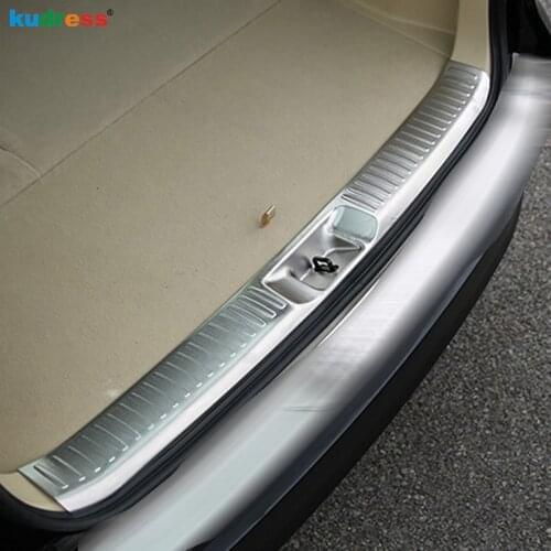 For Toyota Highlander 2014 2015 Stainless Steel Rear Trunk Bumper Cover Trim Tail Gate Door Sill Plate Protector Car Accessories