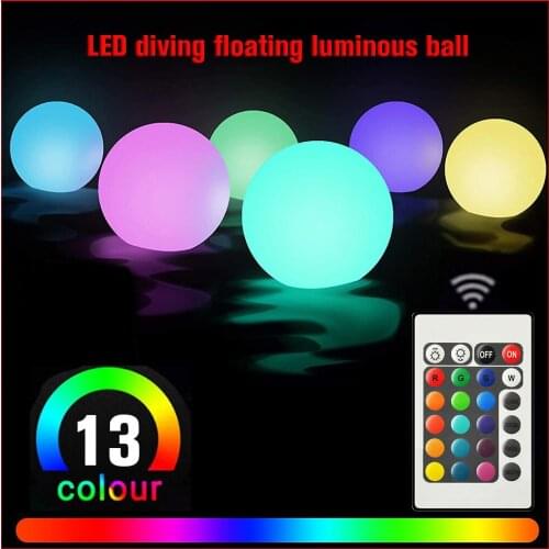 Swimming Pool Toy Glowing Ball Inflatable LED Glowing Beach Ball Water Play Equipment Entertainment 40CM