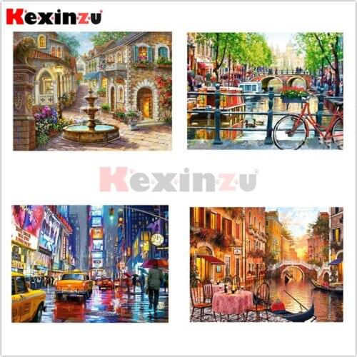 Full diamond Painting "Beautiful street scenery"Resin Drill Embroidery 5D Diy Diamond Painting Handmade Cross Stitch gift