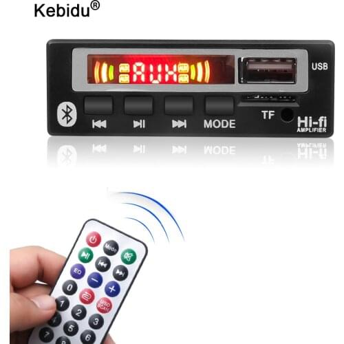 Kebidu Bluetooth 5.0 Color Screen MP3 WMA WAV Decoder Board 5V 12V Wireless Audio Module USB TF FM Radio For Car accessories