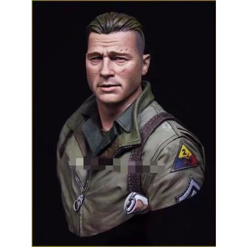 1/10 resin bust gk white model hand-made movie character furious model shipping war military theme