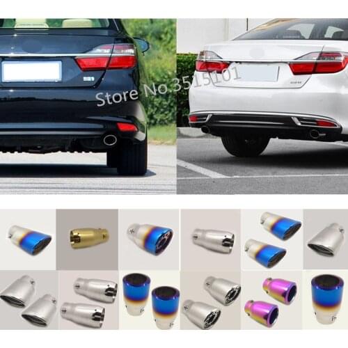 For Toyota Camry 2015 2016 2017 2018 2019 2020 Car Styling Stainless Steel Cover Muffler Pipe Outlet Dedicate Exhaust Tip Tail