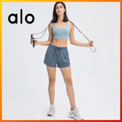 Alo Yoga Summer Womens Shorts Five-color Elastic Waist Band Sweatpants Fitness Running Yoga Leisure DK063