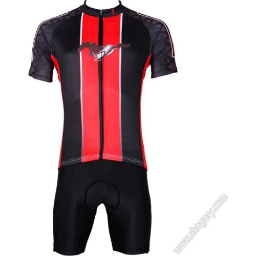 Summer new arrival black and red horse cycling jerseys classic for summer short sleeved cool bike riding Jersey larger size