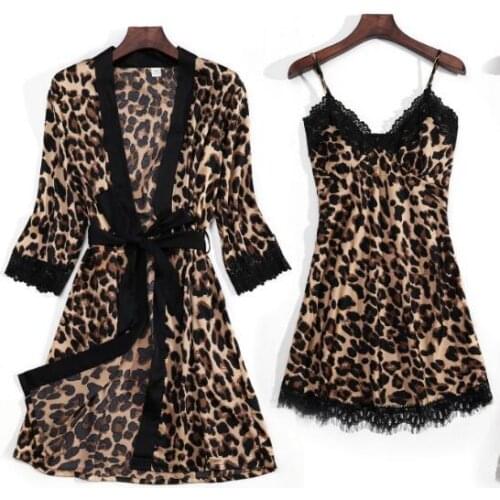 Young Party Lady Fashion Long Sleeve Leopard Grain Ingerie Young Party Lady Fashion Bro