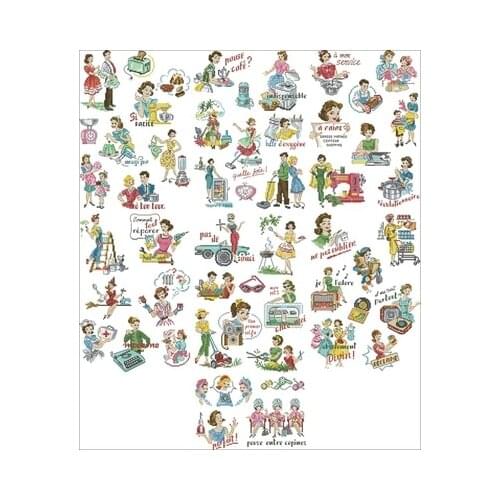 Womans life year after year Needlework,For Embroidery,DIY 14CT Unprinted Arts Cross stitch kits Set Cross-Stitching Home Decor