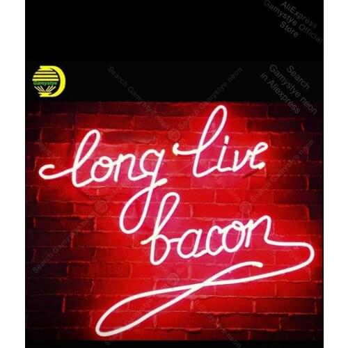Neon Sign for Long Live Baco Home Display Decoracion Express ship Beer bud light neon sign Lighting Buffal Guitar Store Display