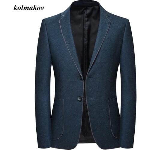 2020 New Arrival Spring Style Men Boutique Blazers Business Casual Solid Single Breasted Slim Mens Suit Jacket Coat Size M-4XL