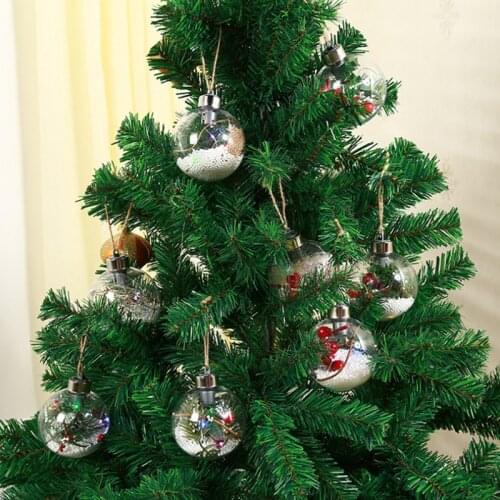 New Year 2022 8cm Transparent Christmas Ball Pendant Christmas Tree Decoration Xams DIY Gifts Ornaments Navidad 2021 Home Decor