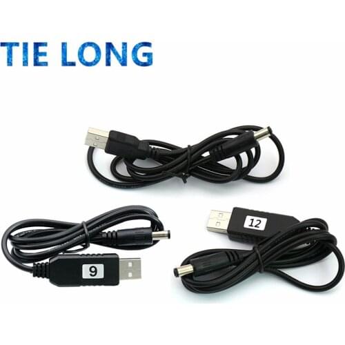 TIELONG Usb Power Boost Line Dc 5v To Dc 9v / 12v Step Up Module Usb Converter Adapter Cable 2.1x5.5mm Plug