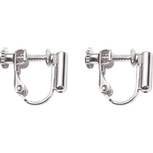 Simple Golden White Copper Spiral Clip Clip-on Earrings No Piercing Fake Earring Alloy Ear Cuff Clip Earrings For Women