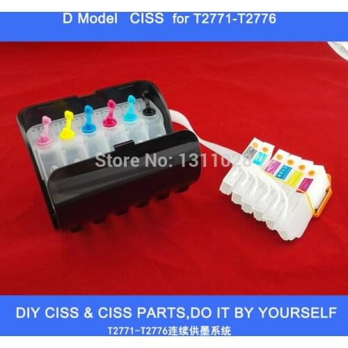 INK WAY T2771-T2776 Empty Continuous Ink Supply System, Ink Refill Kit with auto reset chip for EP Expression Premium XP-850