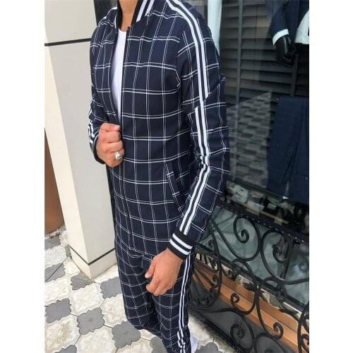 New Tracksuit Men Set Male Sweatshirt Mens Autumn Gentlemen Sweatpants Multi-pocket Fashion Trousers High Street Jackets Sets