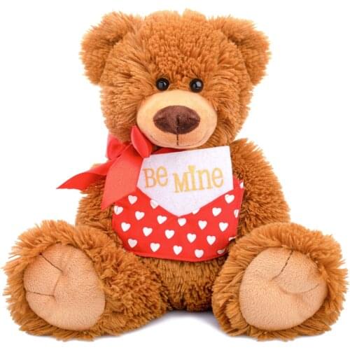 Wedding Teddy Bear Stuffed Toys with Be Mine Bow Knot Love Plush Animals for Marriage Proposal Babies Kids Birthday Gift