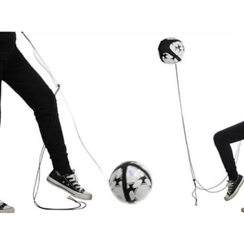 Practice Elastic Strap Soccer Kick Trainer Adjustable Training Football Skills Waist Belt Black Equipment Passing Control