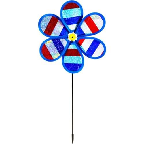 13MA Sequins Windmill Colorful Wind Spinner Pinwheels Garden Yard Patio Lawn Decoration Kids Toy Independence Day Decor