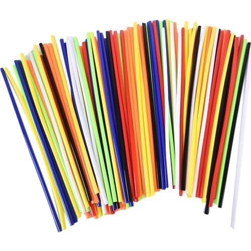 72Pcs Motorcycle Wheel Spoked Protector Wraps Rims Skin Trim Covers Pipe For Motocross Bicycle Bike Cool Accessories