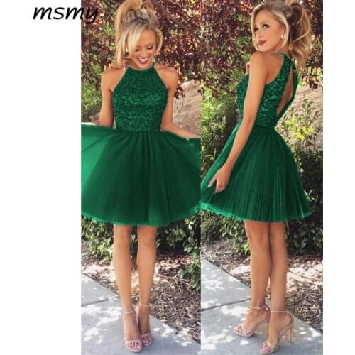 2019 Sexy Home Coming Dresses A-Line Knee Length Sleeveless Long Prom Dressess Backless Home Coming Gowns Custom Made