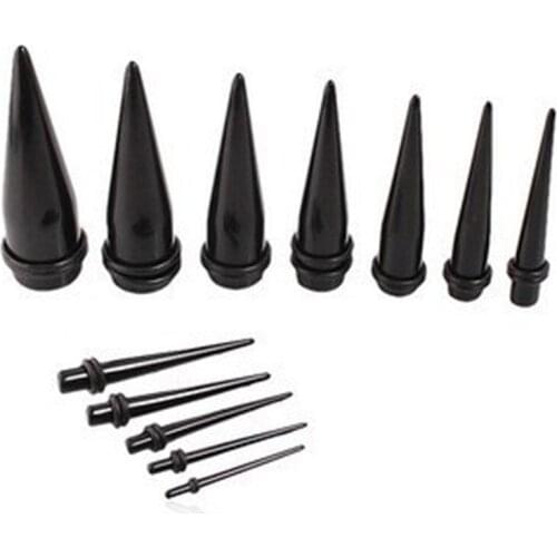 1 Piece Light Spike Ear Tunnel Plug Jewelry Cone Acrylic Ear Expander Stretcher Ear Piercing Jewelry
