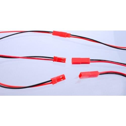 100 pcs /lot JST Plug Connectors 2P M/F 100mm 22 AWG wire RC Parts Accessory for RC Helicopter Airplane Motor ESC Li-Po Battery
