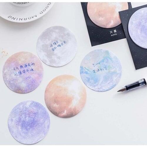 120 Sheets Planet Sticky Notes Memo Pad Bookmarks Scheduler Paper Message Memo Sticker Stationery