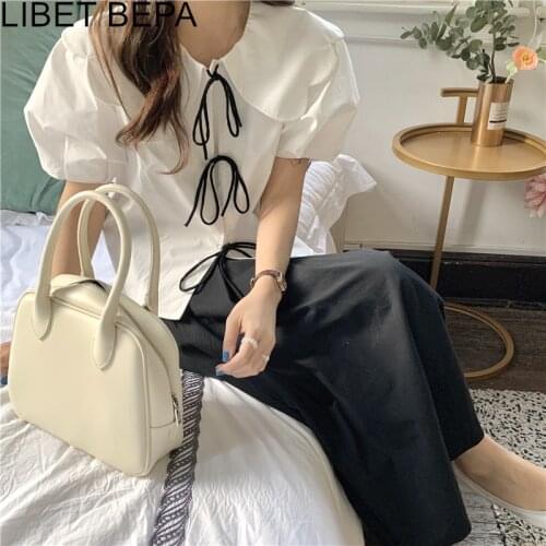 New 2021 Summer Women Sets 2 Pieces Matching Skirts Korean Style Vintage Sweet Puff Sleeve Vintage Fashionable Lady Suits WS9270