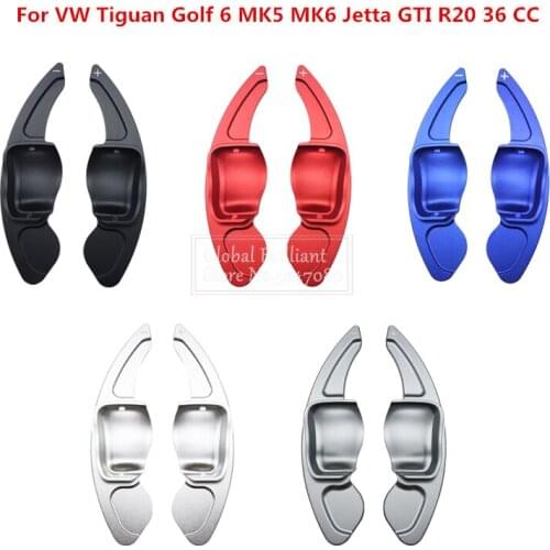 2x Car Steering Wheel Paddle Extend DSG Direct Shift Gear Paddle Extension For VW Tiguan Golf 6 MK5 MK6 Jetta GTI R20 R36 CC
