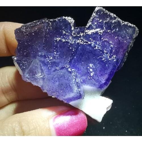 39.4gNatural rare purple fluorite mineral specimen HEALING CRYSTAL QUARTZ GEM